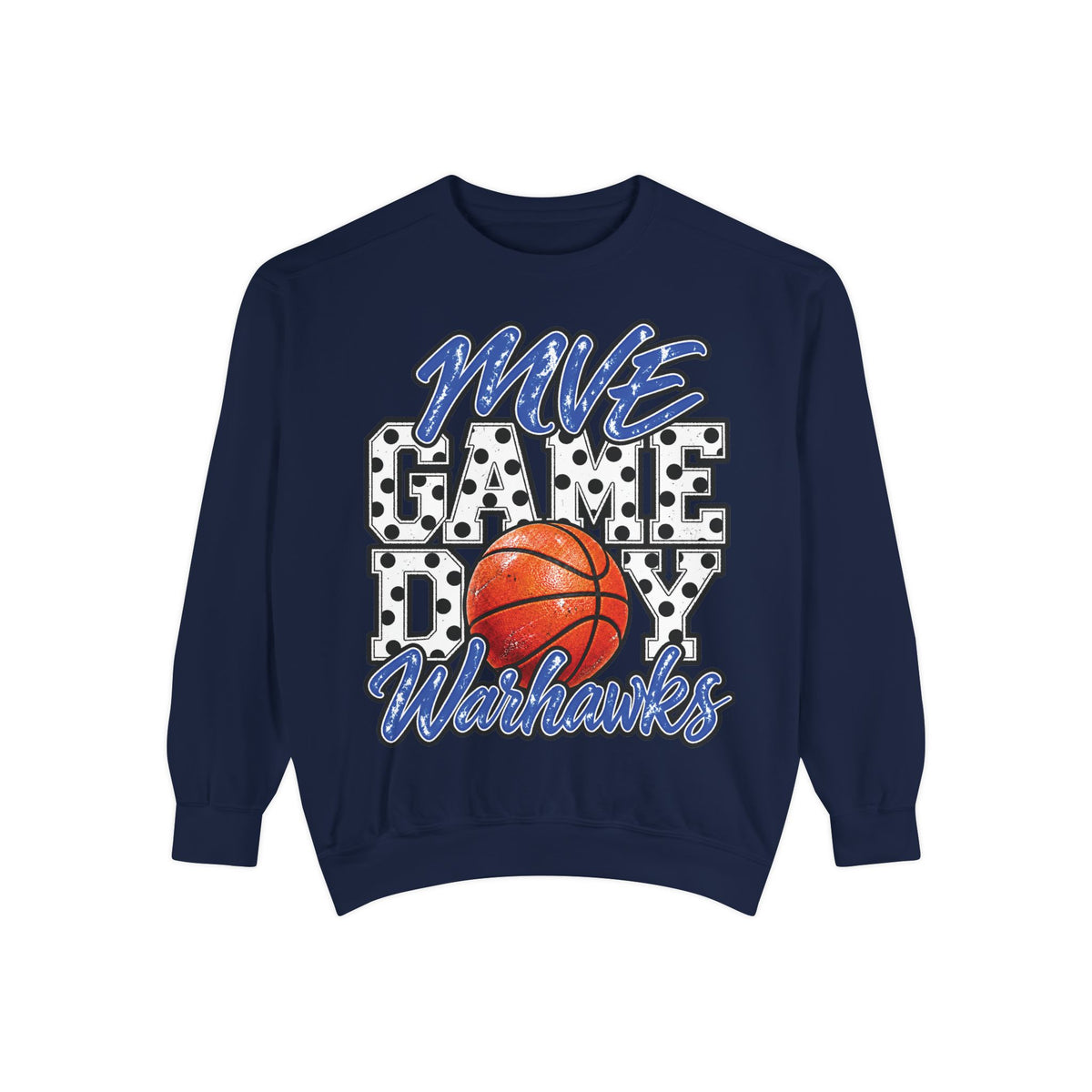 Mount Vernon-Enola Warhawks Basketball Game Day| Comfort Colors Crewneck Sweatshirt
