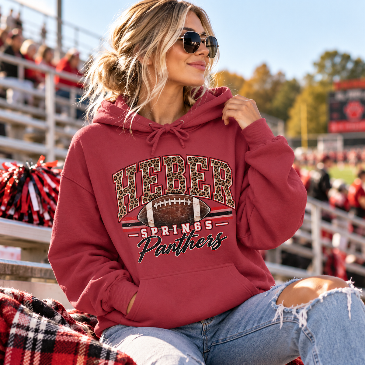 Heber Springs Panthers Leopard Game-Day Hoodie