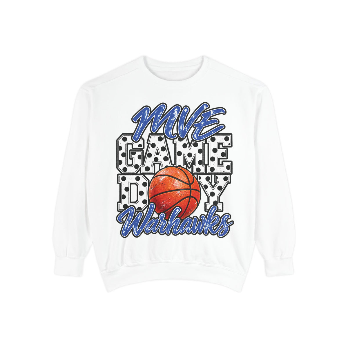 Mount Vernon-Enola Warhawks Basketball Game Day| Comfort Colors Crewneck Sweatshirt