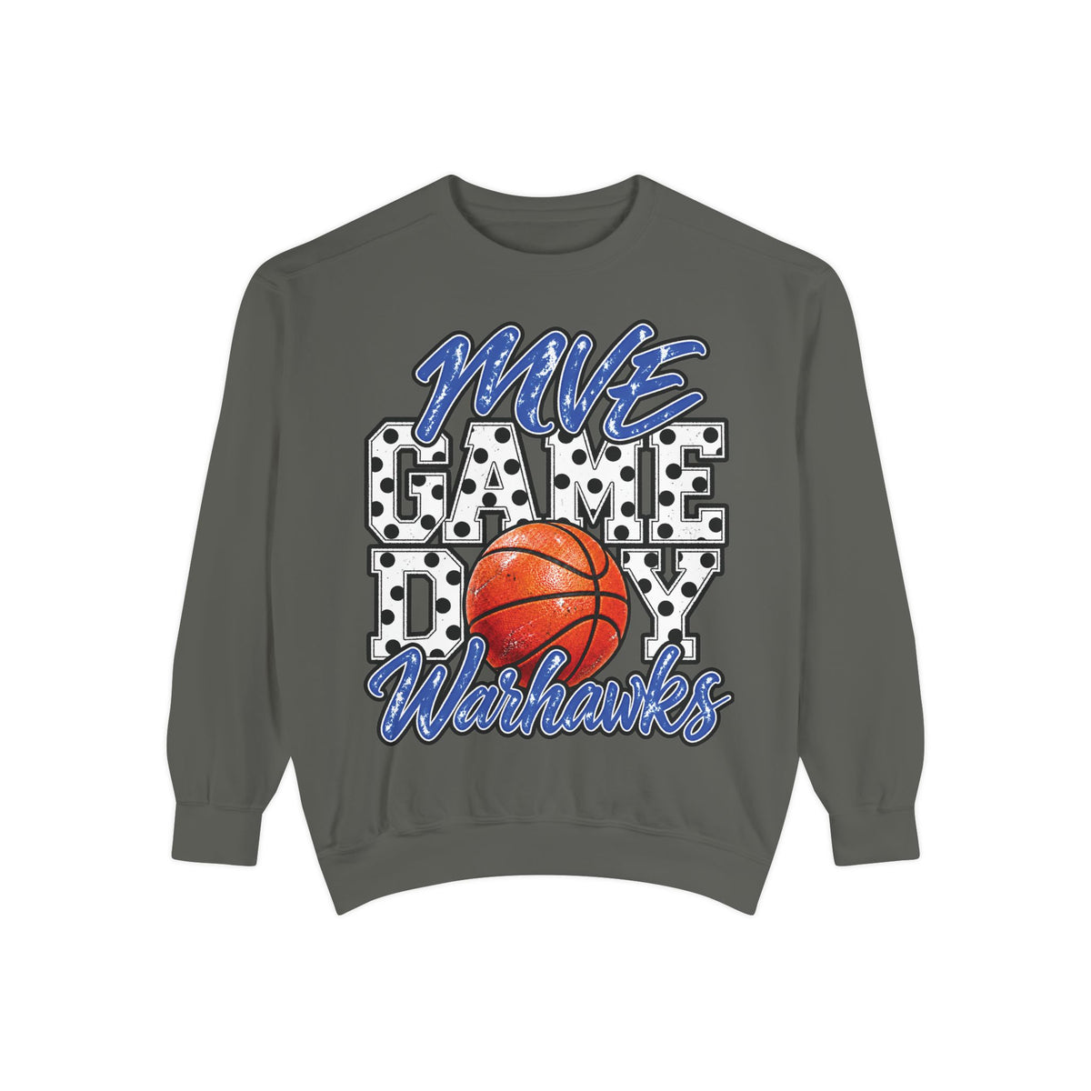 Mount Vernon-Enola Warhawks Basketball Game Day| Comfort Colors Crewneck Sweatshirt