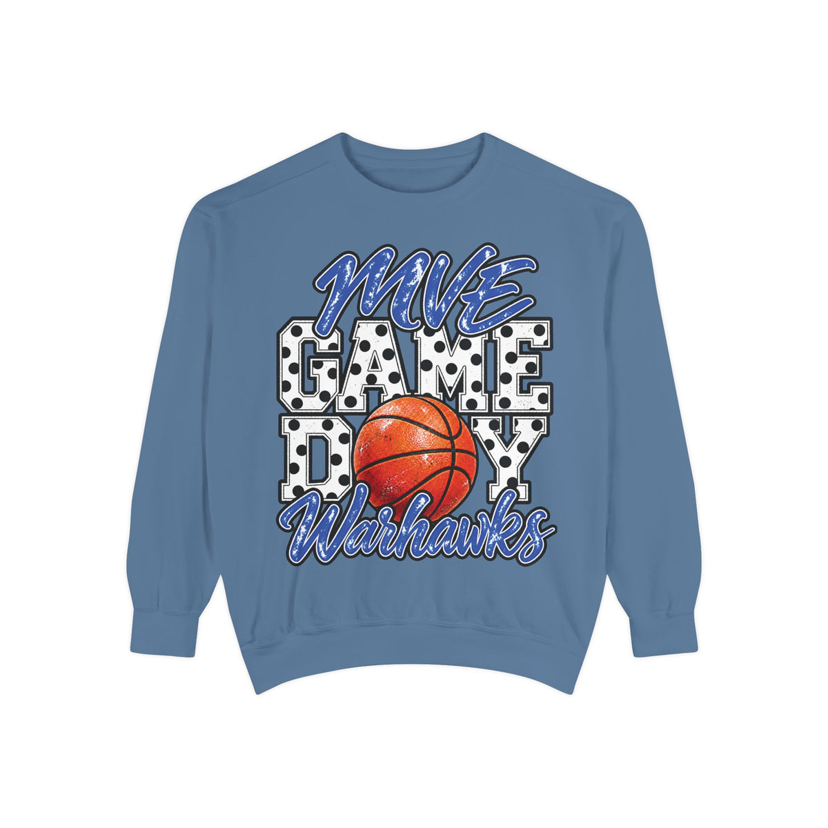 Mount Vernon-Enola Warhawks Basketball Game Day| Comfort Colors Crewneck Sweatshirt