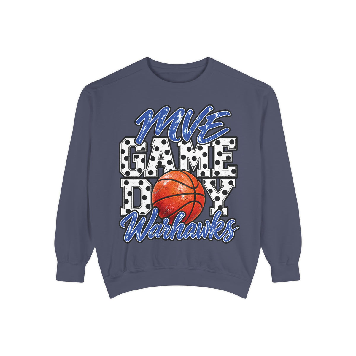 Mount Vernon-Enola Warhawks Basketball Game Day| Comfort Colors Crewneck Sweatshirt