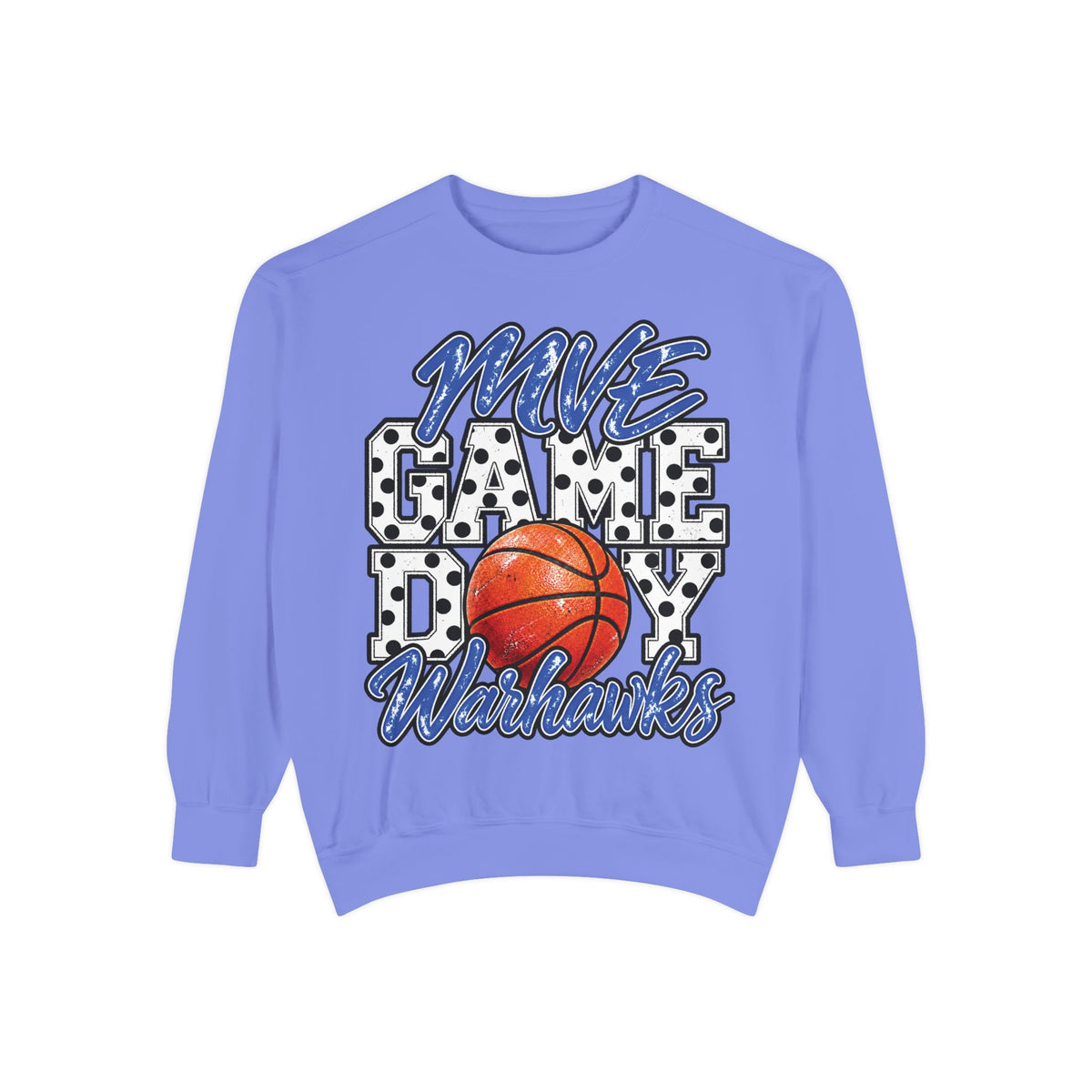 Mount Vernon-Enola Warhawks Basketball Game Day| Comfort Colors Crewneck Sweatshirt