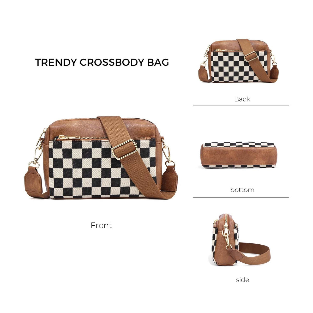 Jessie Mixed Media Crossbody Bag
